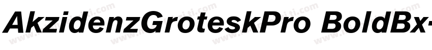 AkzidenzGroteskPro BoldBx字体转换